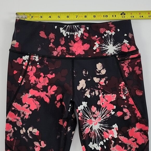 Sweaty Betty The Power Black Pink Firework Stretch Legging 22" Inseam Sz S - Picture 13 of 16